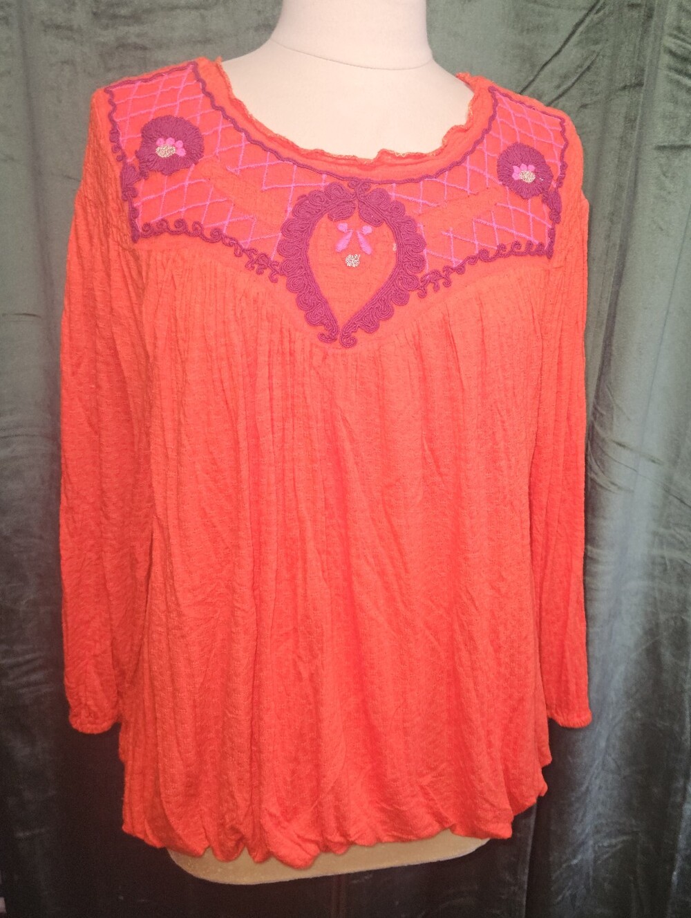 Free People Begonia Embroidered Top